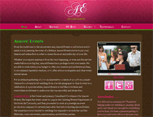 Tablet Screenshot of amoreevents.com